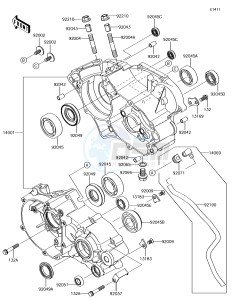 KX85-II KX85DFF EU drawing Crankcase