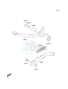 KDX 50 A (A6F) A6F drawing BRAKE PEDAL