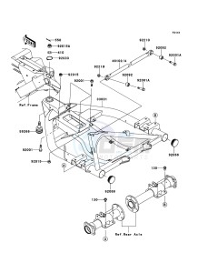 MULE_600 KAF400BDF EU drawing Swingarm