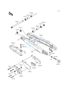 KX 500 E [KX500] (E9) [KX500] drawing SWINGARM