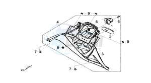 MAXSYM 400 I drawing REAR FENDER