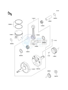 KDX 200 H [KDX200] (H6-H9) [KDX200] drawing CRANKSHAFT_PISTON-- S- -