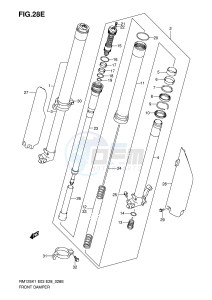 RM125 (E3-E28) drawing FRONT DAMPER (MODEL K6)