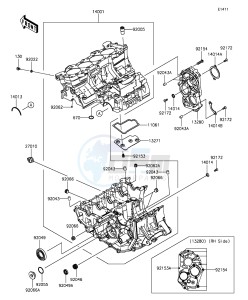 NINJA ZX-6R ZX636EGF FR GB XX (EU ME A(FRICA) drawing Crankcase