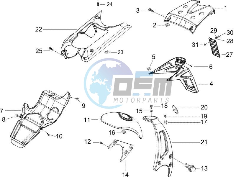 Rear cover - Splash guard