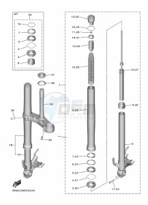 YZF600W YZF-R6 (BN6V) drawing FRONT FORK