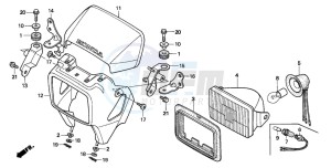 XR400R drawing HEADLIGHT