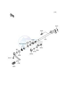 ZZR1400 ABS ZX1400JHF GB XX (EU ME A(FRICA) drawing Gear Change Mechanism