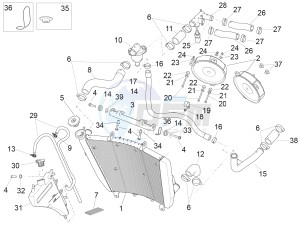 RSV4 1000 RR (APAC) (AUS, CP, NZ) drawing Cooling system