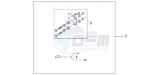 XL1000VA9 UK - (E / ABS MKH) drawing ATT. KIT HEATED GRIP