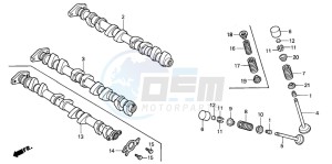 CBR600FR drawing CAMSHAFT/VALVE