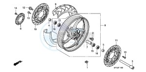 CB600FAB drawing FRONT WHEEL