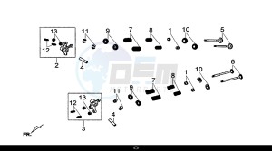 GTS 300I ABS (LN30W9-EU) (L7-M0) drawing IN-EX. VALVE ROCKER ARM / GTS 300I ABS (LN30W9-EU) (L7-M0)