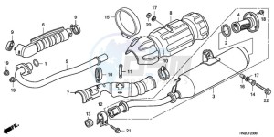 TRX500FA9 Australia - (U) drawing EXHAUST MUFFLER