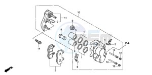 PES150 125 drawing FRONT BRAKE CALIPER