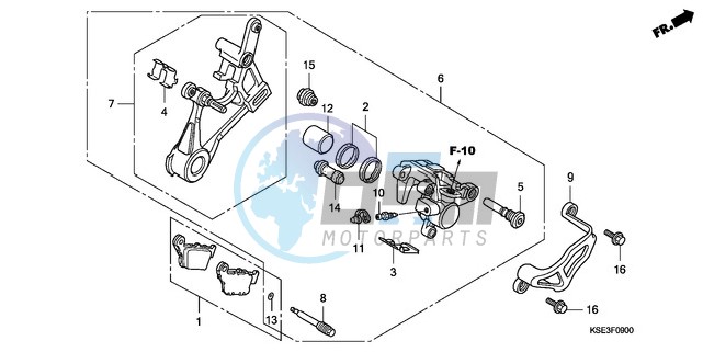 REAR BRAKE CALIPER