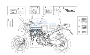 RSV 1000 Tuono drawing Decal op.handbooks and plate set