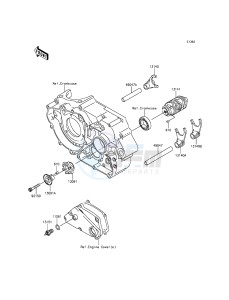 KLX250 KLX250SGF XX (EU ME A(FRICA) drawing Gear Change Drum/Shift Fork(s)