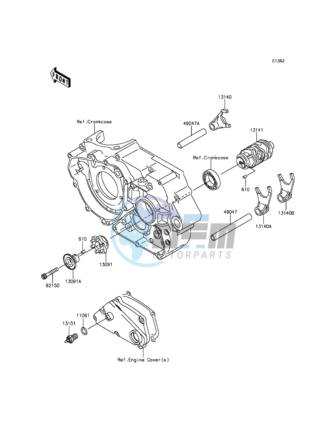 Gear Change Drum/Shift Fork(s)