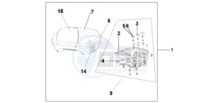 ST1300A9 UK - (E / ABS MKH MME) drawing TOP BOX 45L COSMIC BLACK