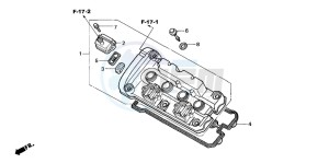 CB600F HORNET S drawing CYLINDER HEAD COVER (CB600F3/4/5/6)