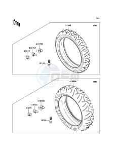 ZZR1400 ABS ZX1400B6F FR GB XX (EU ME A(FRICA) drawing Tires