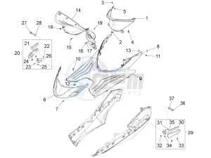 Fly 125 4t 3v ie (Vietnam) Vietnam drawing Central cover - Footrests