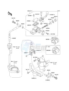 KX 85 A [KX85 MONSTER ENERGY] (A6F - A9FA) A9FA drawing FRONT MASTER CYLINDER