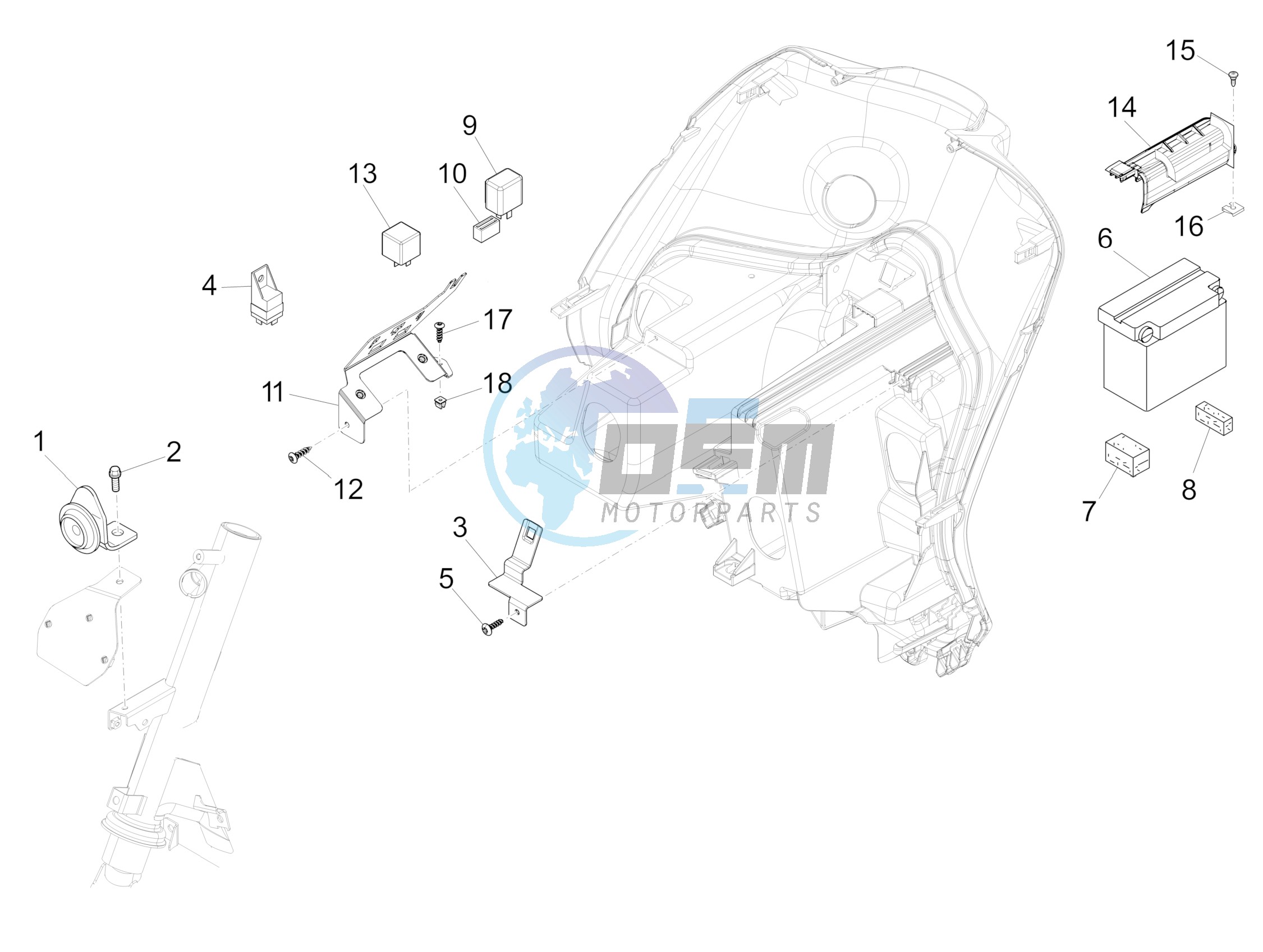 Remote control switches - Battery - Horn