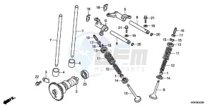 TRX500FED TRX500FE Europe Direct - (ED) drawing CAMSHAFT/ VALVE