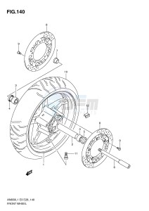 AN650 (E3-E28) Burgman drawing FRONT WHEEL (AN650L1 E33)