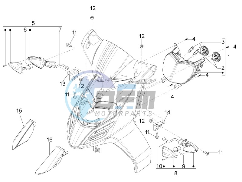 Front headlamps - Turn signal lamps