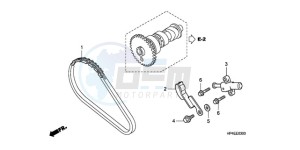 TRX420FEA Europe Direct - (ED / 4WD) drawing CAM CHAIN/TENSIONER