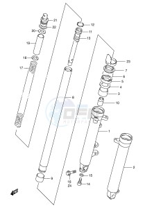 GS500 (E2) drawing FRONT DAMPER