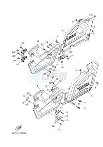 YXM700E YXM70VPHJ VIKING EPS HUNTER (B5FA) drawing SIDE COVER