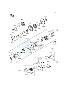 NINJA ZX-10R ABS ZX1000KFF FR XX (EU ME A(FRICA) drawing Starter Motor