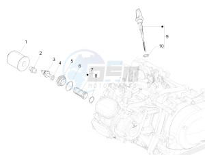 MEDLEY 150 4T IE ABS E4-2016-2018 (EMEA) drawing Flywheel magneto cover - Oil filter