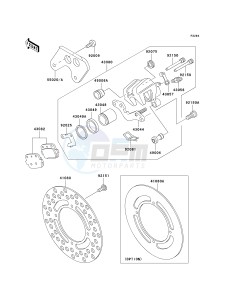 KX 100 A [KX100 MONSTER ENERGY] (A6F - A9FA) D8F drawing REAR BRAKE