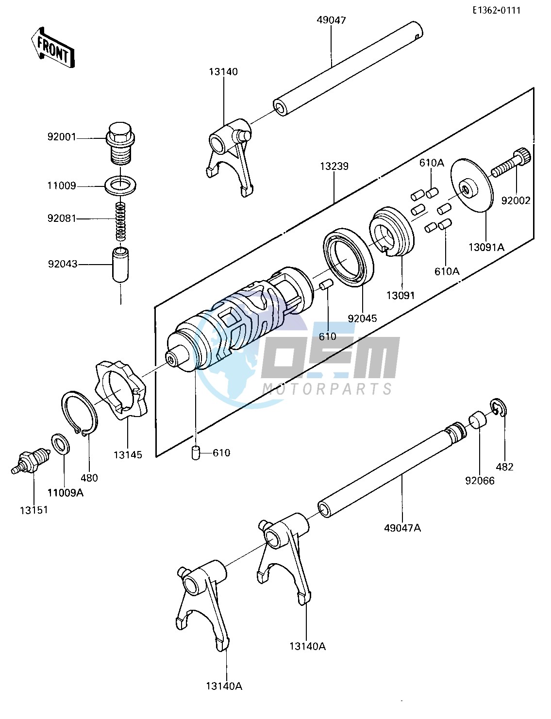 GEAR CHANGE DRUM & FORKS