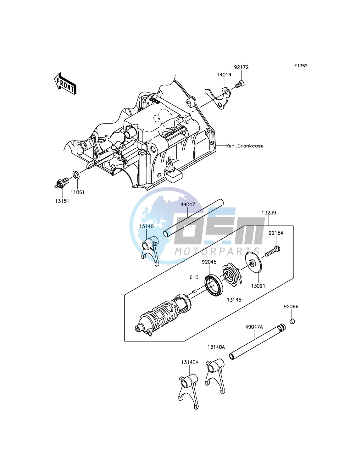 Gear Change Drum/Shift Fork(s)