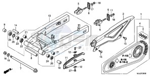 NC750SAE NC750SA ED drawing SWING ARM