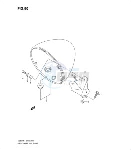 VL800 drawing HEADLAMP HOUSING