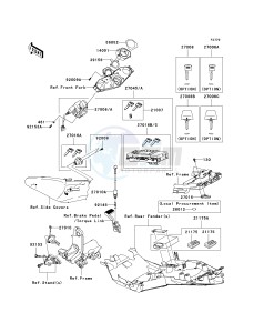 ZG 1400 B [CONCOURS 14] (8F-9F) B9F drawing IGNITION SWITCH_LOCKS_REFLECTORS