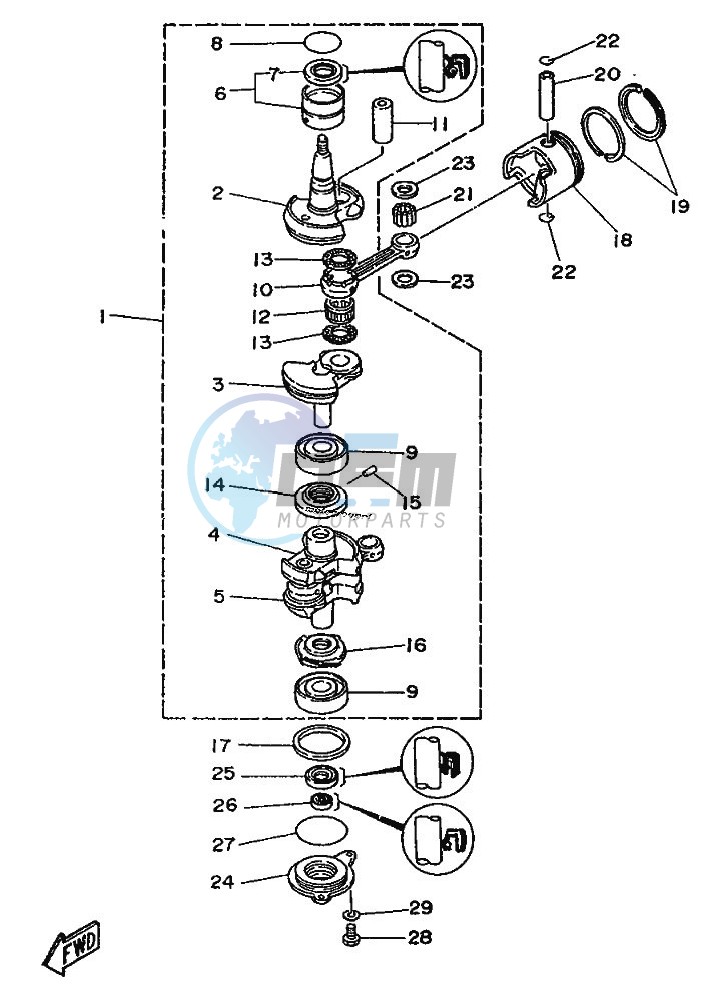 CRANKSHAFT--PISTON