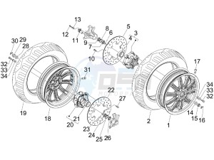 MP3 250 ie lt drawing Front wheel