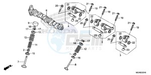 VFR1200XLE CrossTourer 2ED drawing CAMSHAFT/VALVE (REAR)