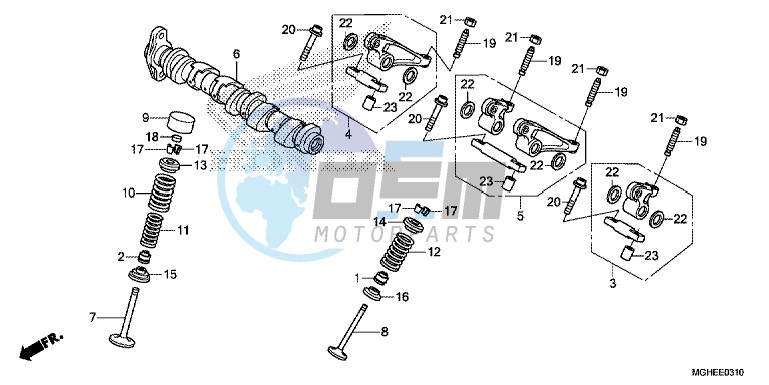 CAMSHAFT/VALVE (REAR)