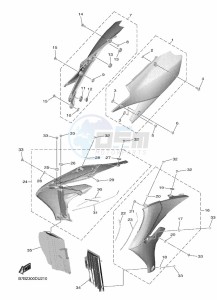 YZ250F (B7B2) drawing SIDE COVER