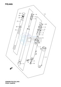 GS500 (P3) drawing FRONT DAMPER (MODEL K4 K5 K6)