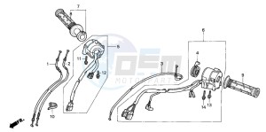 VFR800FI drawing SWITCH/CABLE